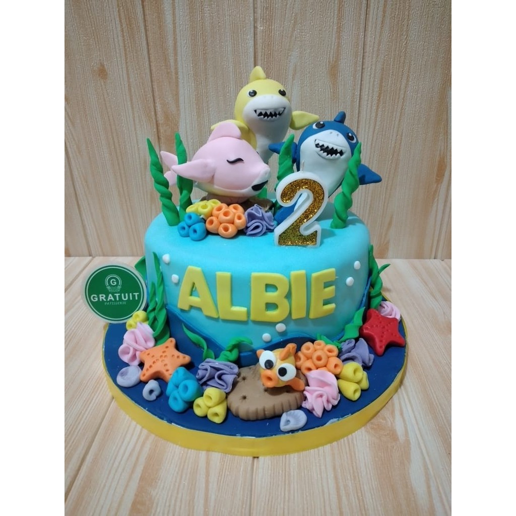 Jual baby shark cake ulang tahun kue | Shopee Indonesia