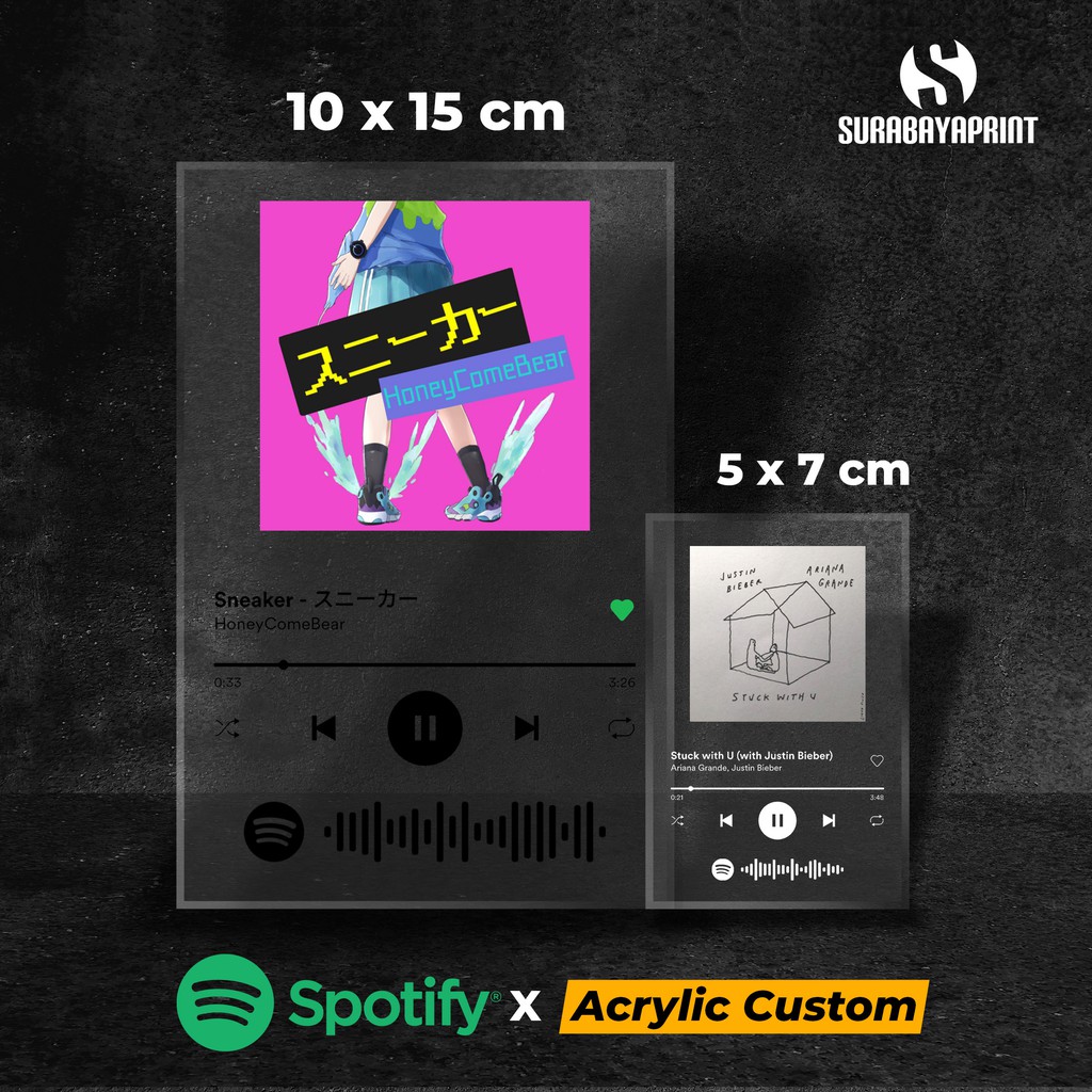 Jual AKRILIK CUSTOM SPOTIFY SONG UV PRINT | ACRYLIC CUSTOM | HIASAN ...