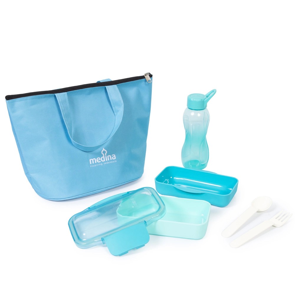 Jual Duo Mini Lunch Set Blue | Shopee Indonesia