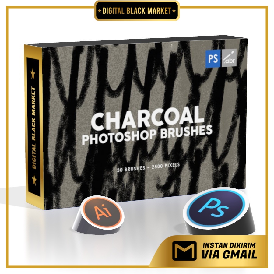 Jual 30 Charcoal Texture - Photoshop Stamp Brushes | Shopee Indonesia