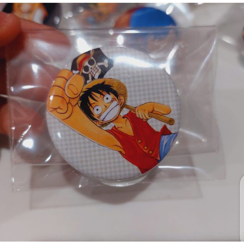 Jual pin badge / bros ganci gambar anime one piece Luffy Zoro my dress