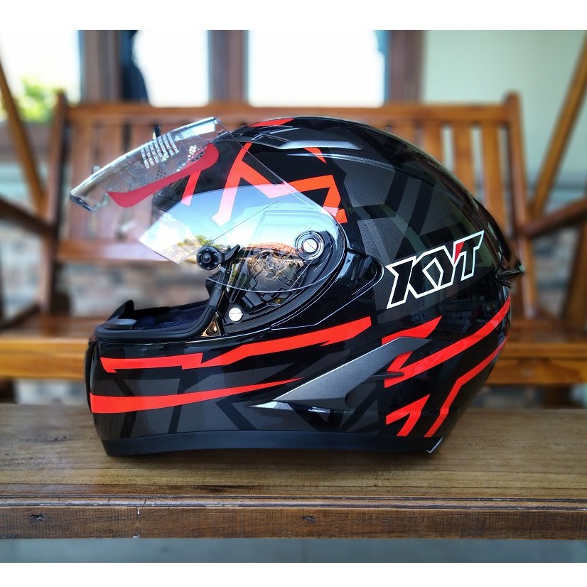 Helm full sale face black red