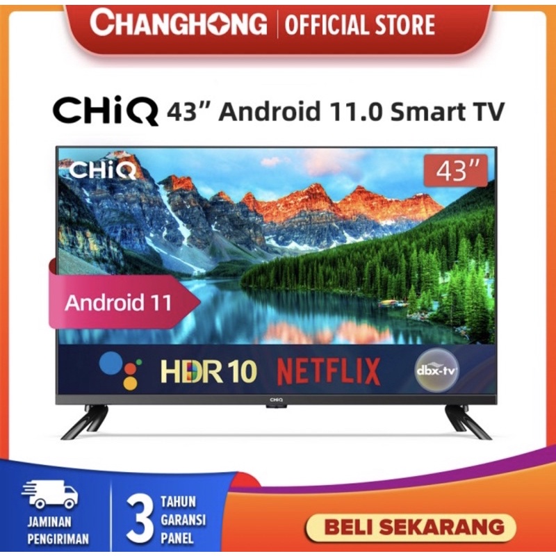 Jual CHIQ Smart TV 43 Inch Android 11 | Shopee Indonesia