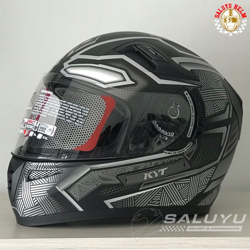 Jual HELM KYT K2 RIDER BLACK PANTHER / VENOM / DIAMOND / SOLID / FULL ...