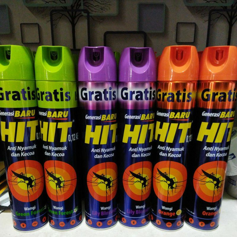 Jual Hit spray 600ml + 75ml hit obat nyamuk hit semprot hit aerosol ...