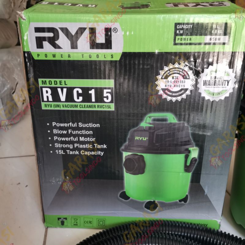 Jual mesin vacuum cleaner RYU RVC 15 wet and dry mesin vacum cleaner ...