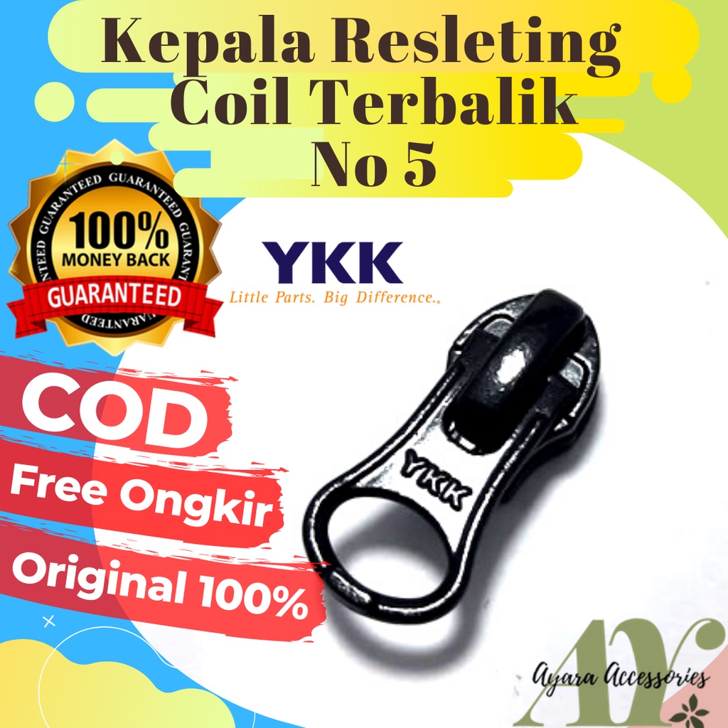 Jual Kepala Resleting Zipper Sleting Ykk Coil No Terbalik Panjang