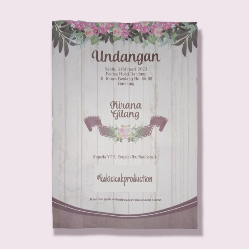 Jual Cetak Undangan Simple Elegan dan Murah | Shopee Indonesia