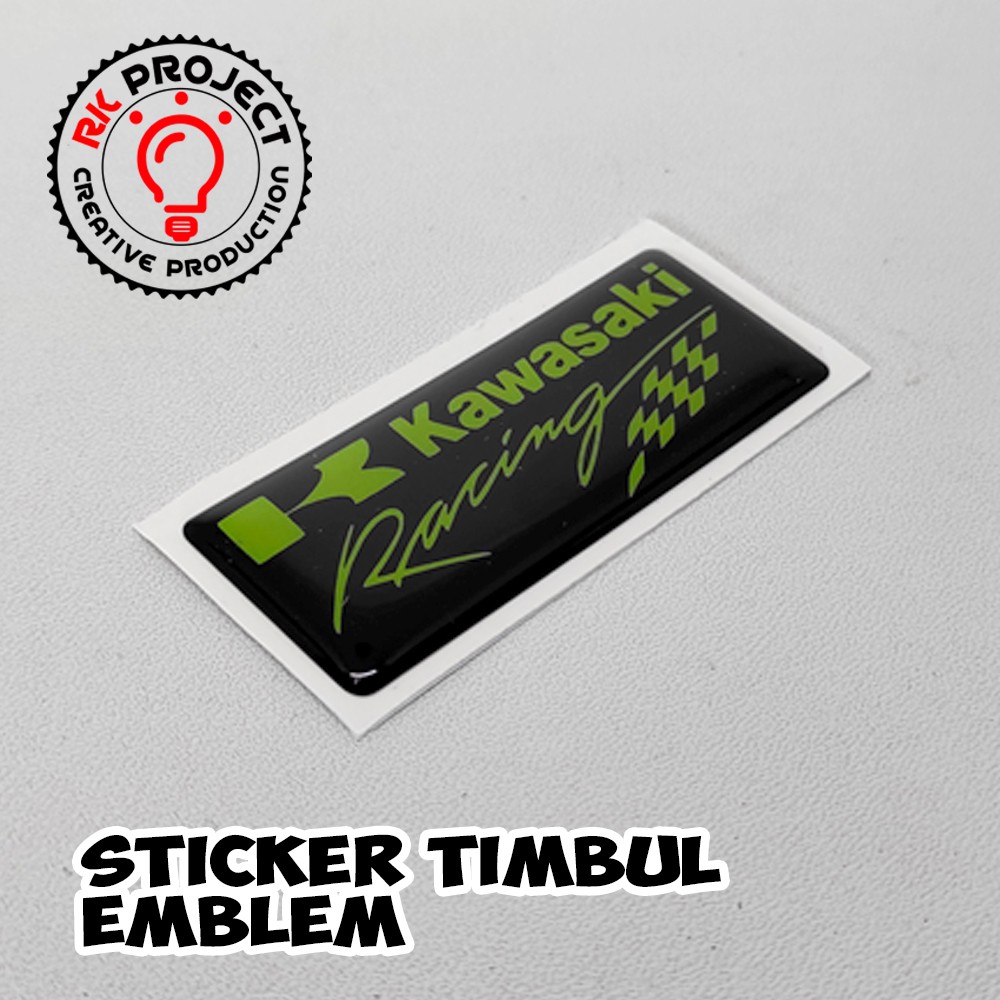 Jual Stiker Emblem Timbul Kawasaki Racing Stiker Timbul Lentur Stiker Motor Shopee Indonesia