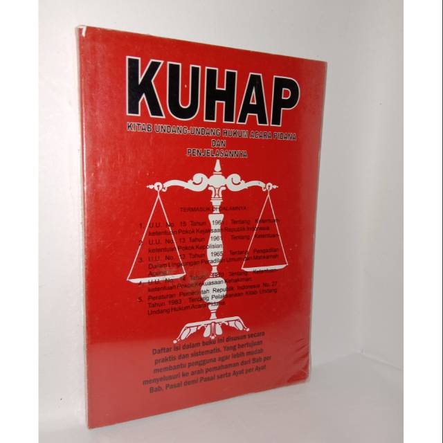 Jual KUHAP kitab undang-undang hukum acara pidana dan penjelasannya ...