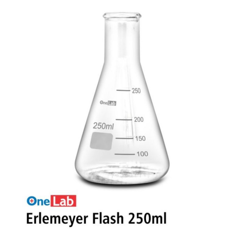 Jual Erlenmeyer Erlemeyer Flask 250ML Merek ONEMED / Peralatan ...