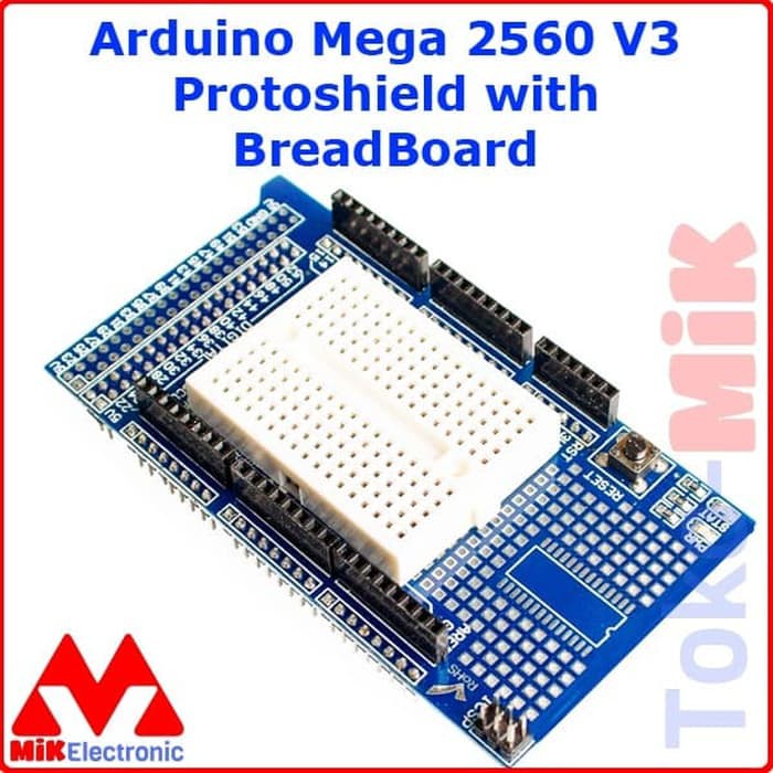 Jual ARDUINO MEGA2560 PROTOSHIELD V3 MEGA 2560 BREADBOARD PROTO SHIELD ...