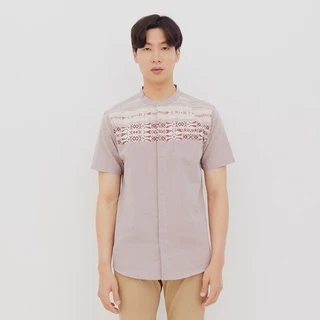 M231 Kemeja Pria Koko Pendek Maroon 2277A