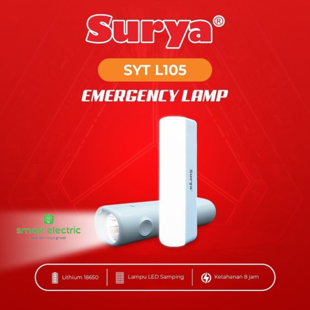 Jual Senter Surya SYT L105 Emergency Lamp LED Terang Tahan Lama Bagus Murah Shopee Indonesia