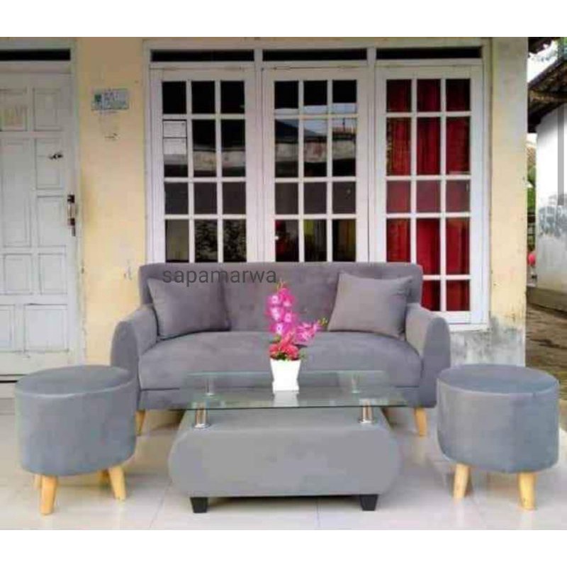 Jual Sofa Minimalis Ruang Tamu 1 Set Murah | Shopee Indonesia