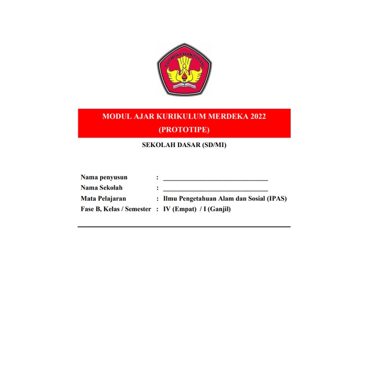 Jual Modul Ajar IPAS SD Kelas 4 Kurikulum Merdeka (Prototype) 2022 ...