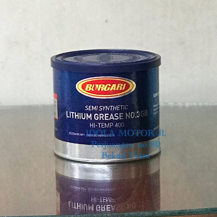 Jual Gemuk burgari lithium grease hi-temp 400 semi synthetic isi 210 gr ...