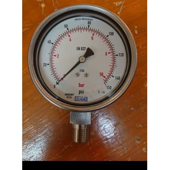 Jual Pressure Gauge Wika 10bar 150 Full Stainless 316l Shopee Indonesia 6211