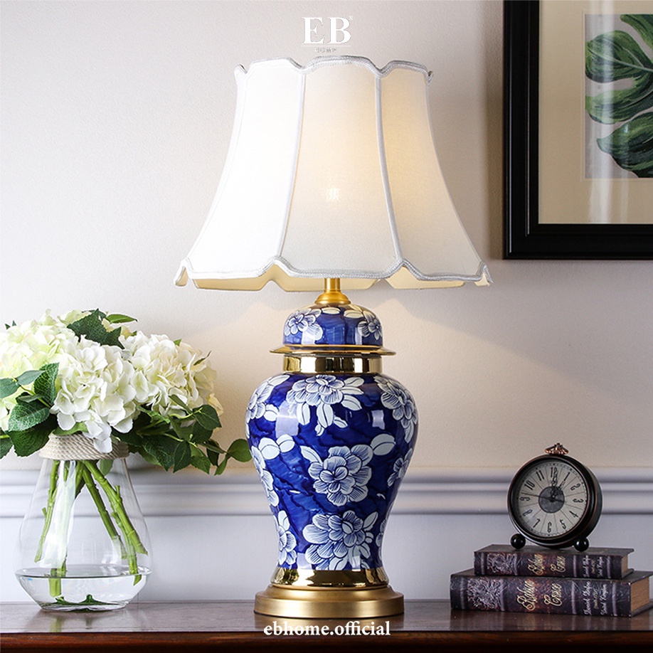 Jual Lampu Meja Hias Keramik / Ginger Jar Ceramic Table Lamp EB Home ...