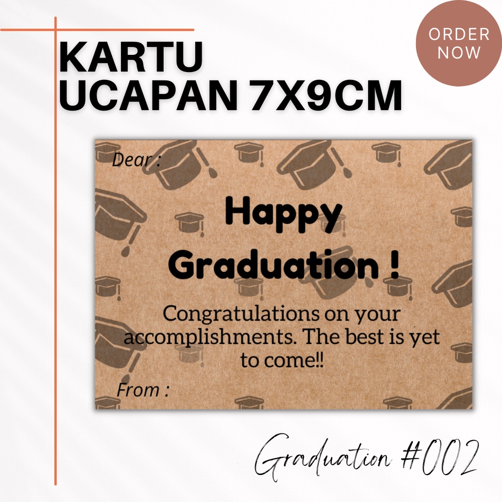 Jual (ISI 5) 002 9X7CM KARTU UCAPAN HAPPY GRADUATION/SELAMAT WISUDA ...