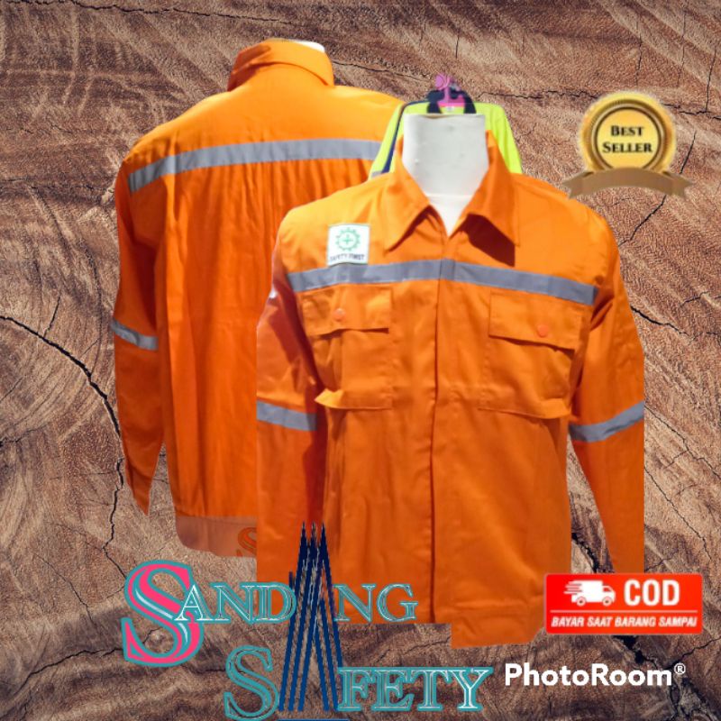 Jual Wearpack safety atasan lengan panjang, warna HITAM, BIRU MUDA