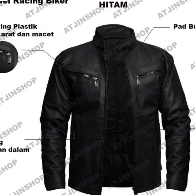 Jual Erigo Coach Jacket Your Mind Black Semi Parka / Jaket kulit Motor ...