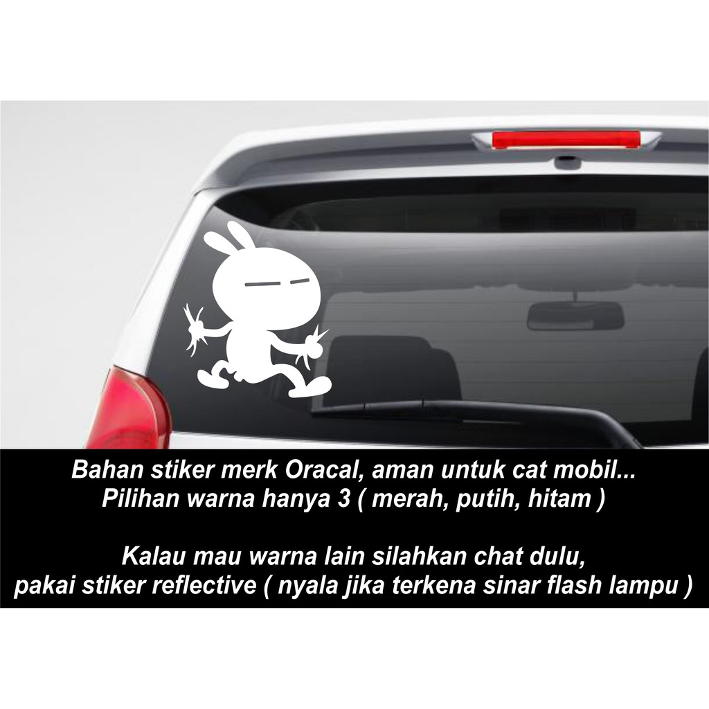 Jual Stiker cutting kaca belakang mobil gambar kartun | Shopee Indonesia