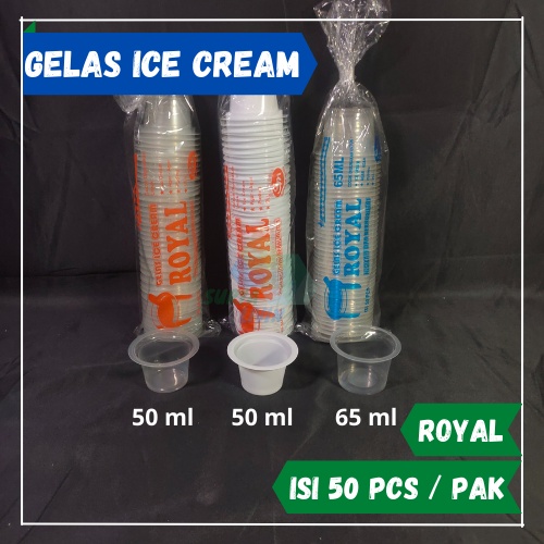 Jual Cup Jelly Agar Puding Royal Isi 50pcs Cup Es Krim 50 Ml And 65 Ml Shopee Indonesia 1720