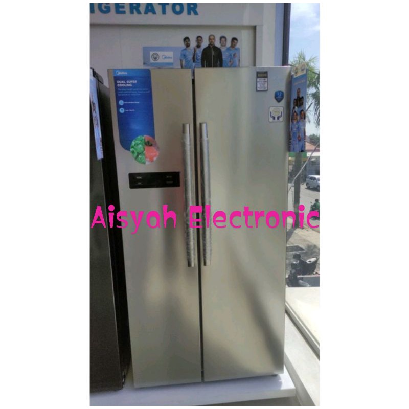 Jual KULKAS SIDE BY SIDE MIDEA INVERTER GARANSI 12 TAHUN (HC-689WE ...