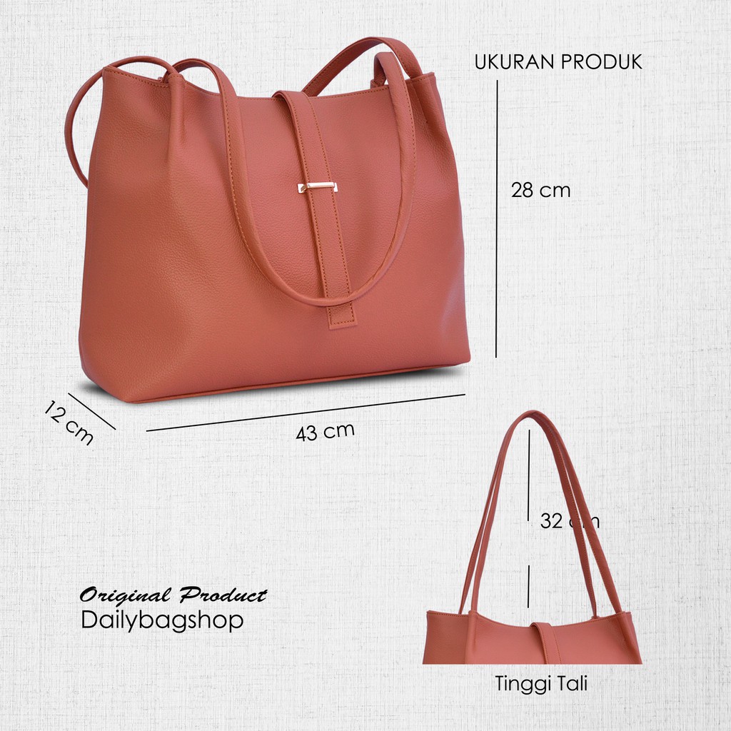 IY75J Tas Tote Wanita Remaja Daily Messy Tas Jumbo Kerja Kuliah Ukuran Besar Terbaru 2021 Kulit PU COD