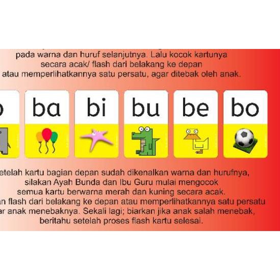 Jual Flashcard Suku Kata Kartu Baca Belajar Membaca Flash Card Anak ...