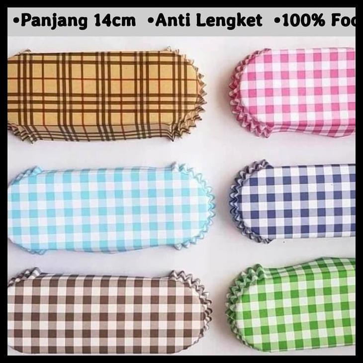 Jual Kertas Tatakan Alas Roti Oval Laminasi Poligonal Motif Isi 100 Pc ...