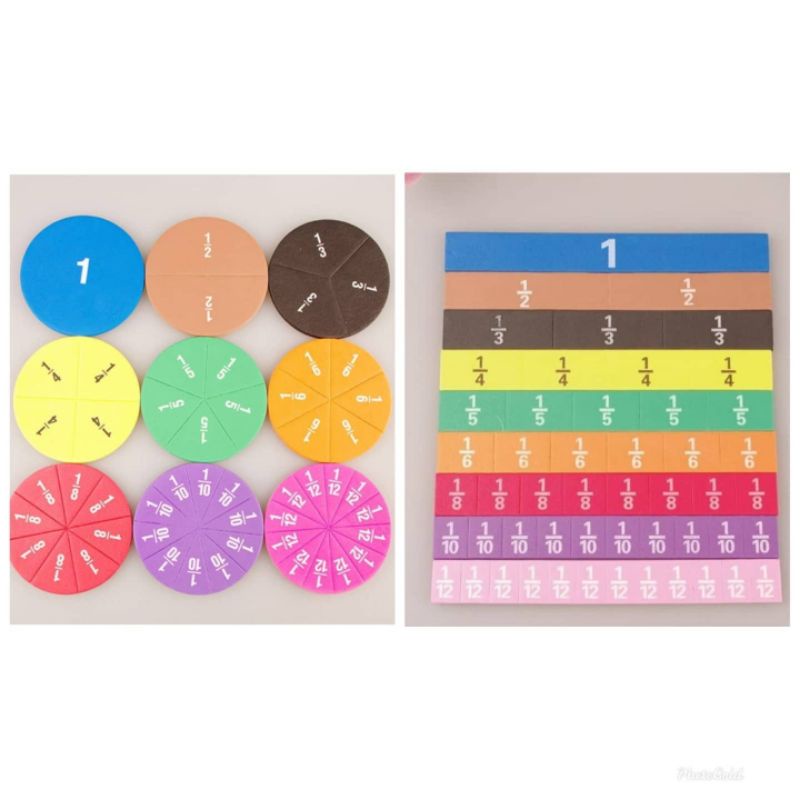 Jual Puzzle Fraksi Belajar Pecahan Magnet Lingkaran Dan Bar | Shopee ...