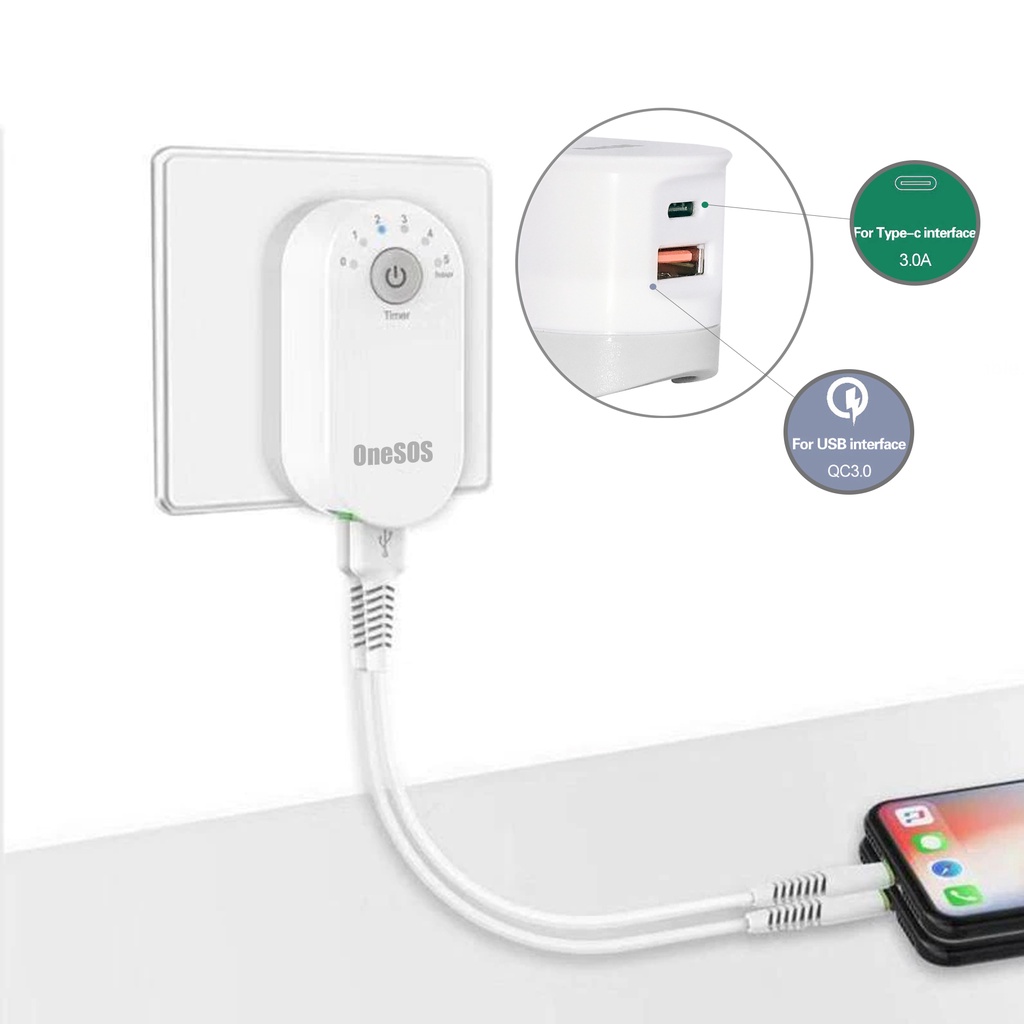 Jual ONESOS Adapter Charger Fast Charging 1 Port USB Quick Charger 3.0 ...