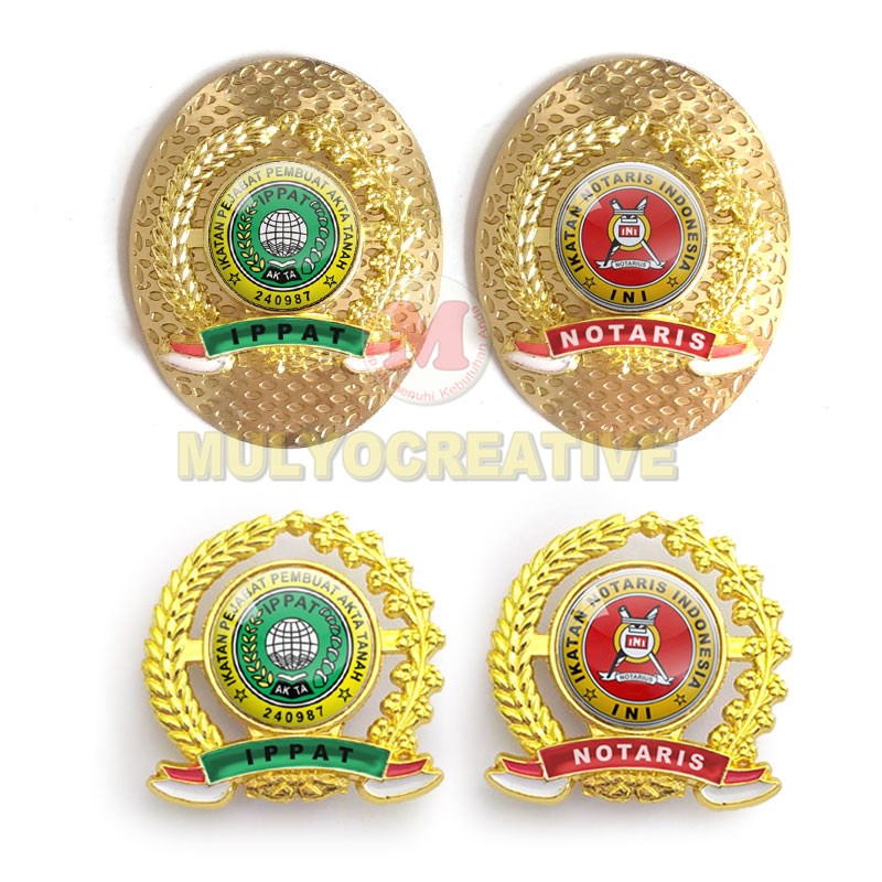 Jual Pin IPPAT Pin Notaris Model Padi Kapas dan Oval | Shopee Indonesia