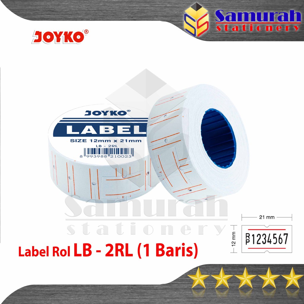 Jual Kertas Label Rol LB-2RL Joyko 1 Baris / Price Label LB 2RL 1 Line ...