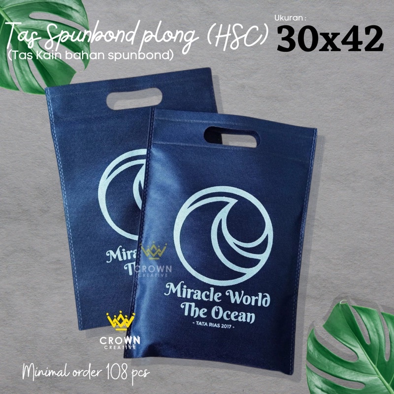 Jual 30x42 HSC/Tas Spunbound plong (SABLON) | Shopee Indonesia