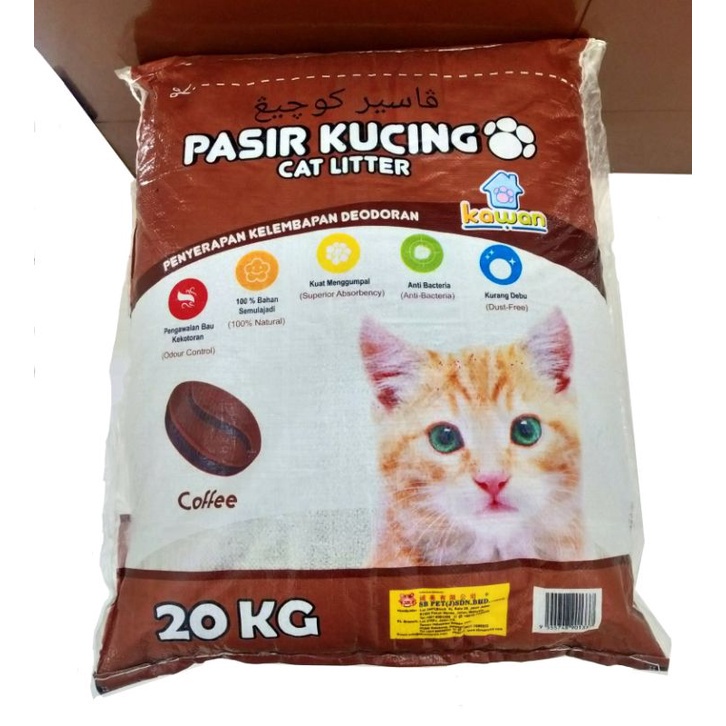 Jual Pasir Kucing Kawan Kopi 20kg 20 kg Aroma Coffee Gumpal Wangi ...