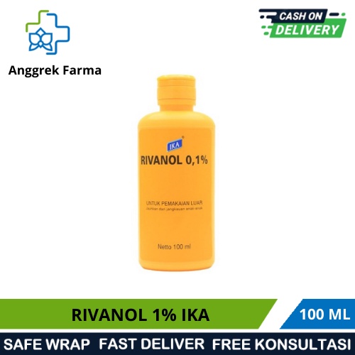 Jual RIVANOL 1% 100 ML/ANTISEPTIK LUKA/MEMBUNUH BAKTERI DI LUKA ...