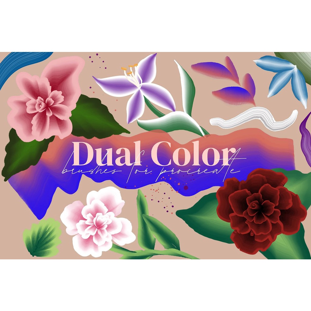 Jual Procreate Brush - Dual Color Brushes for Procreate | Shopee Indonesia
