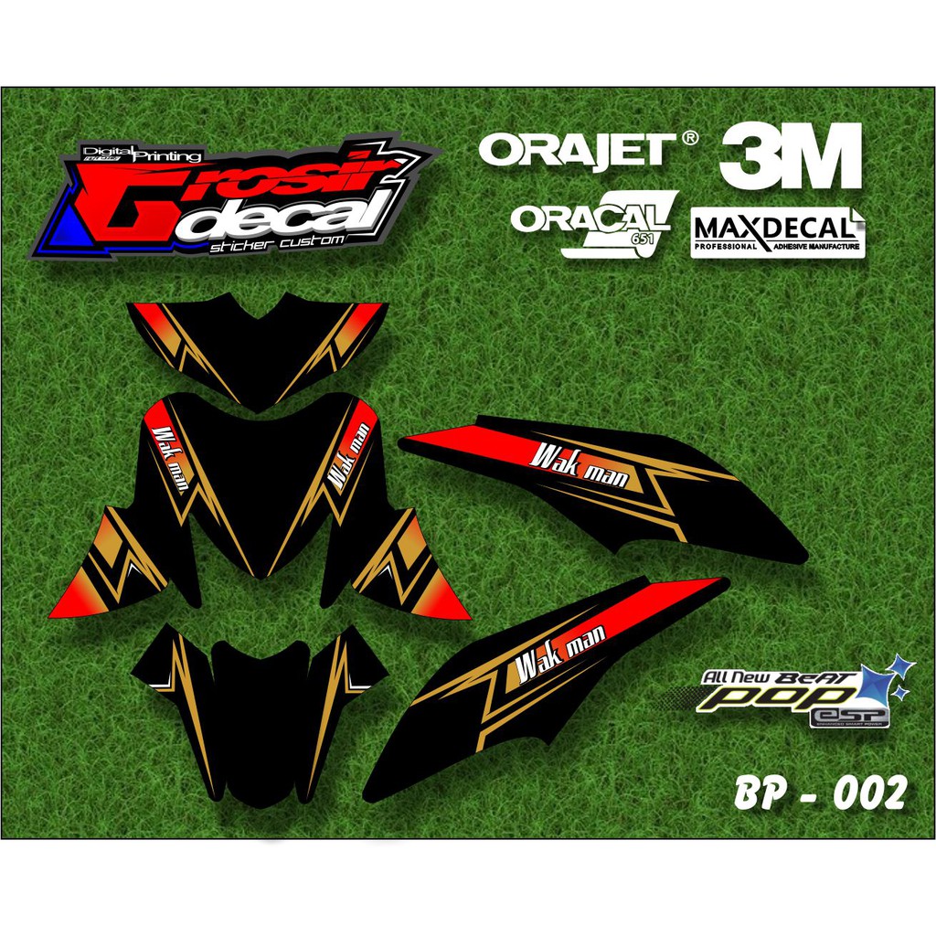 Jual Sticker Striping BEAT POP Fullbody Sticker Striping HONDA BEAT POP ...