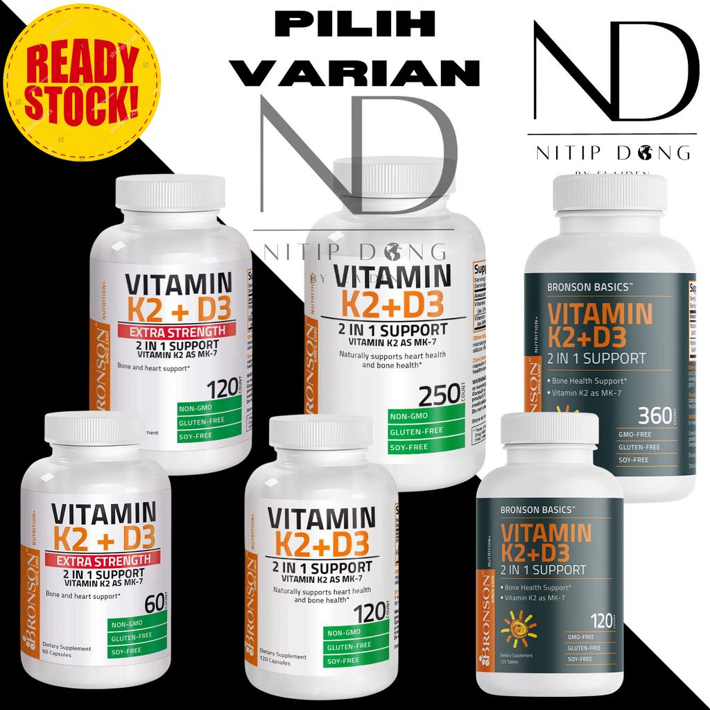 Jual Bronson Vitamin D3 K2 (Vitamin K2 as MK7) 5000IU / 10,000IU