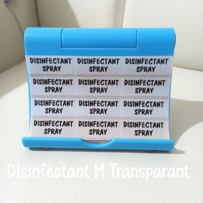 Jual Stiker Label Waterproof Disinfectant Spray size M isi 12 pcs ...
