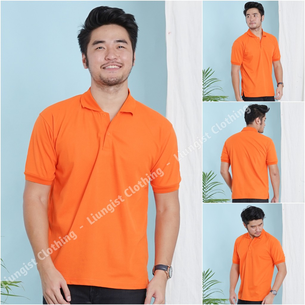 Jual Kaos Polo Unisex Oren Kaos Kerah Poloshirt Polo Shirt Pendek Shopee Indonesia 