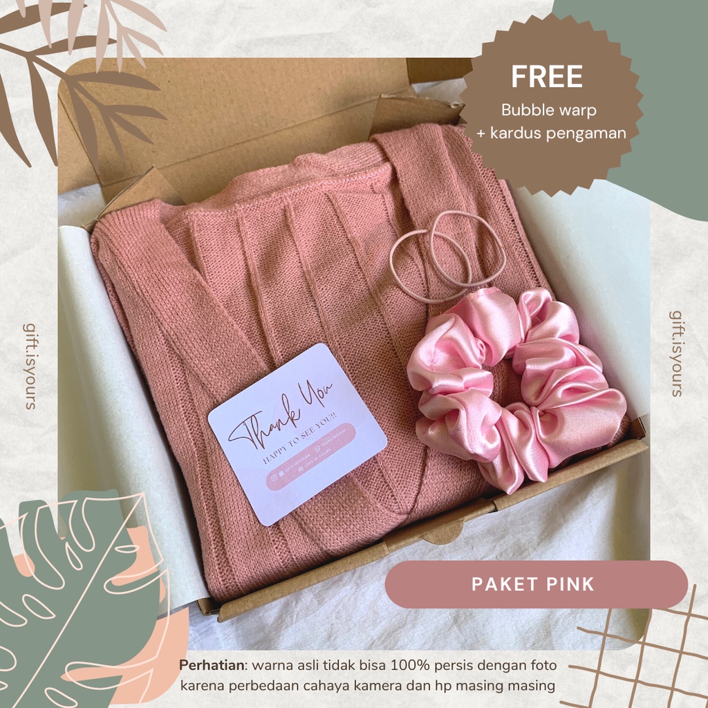 Jual Hampers / Gift Box / Kotak Kado / Hadiah Rajut Turtleneck dan ...