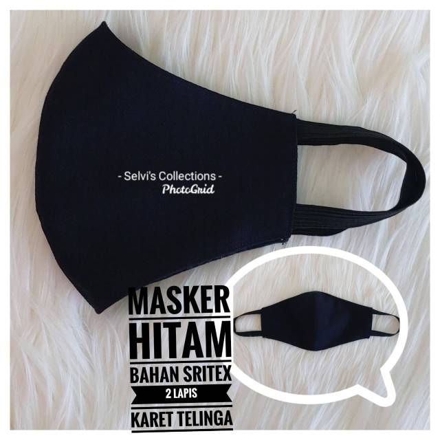 Jual Masker Kain ( HITAM ) | Shopee Indonesia