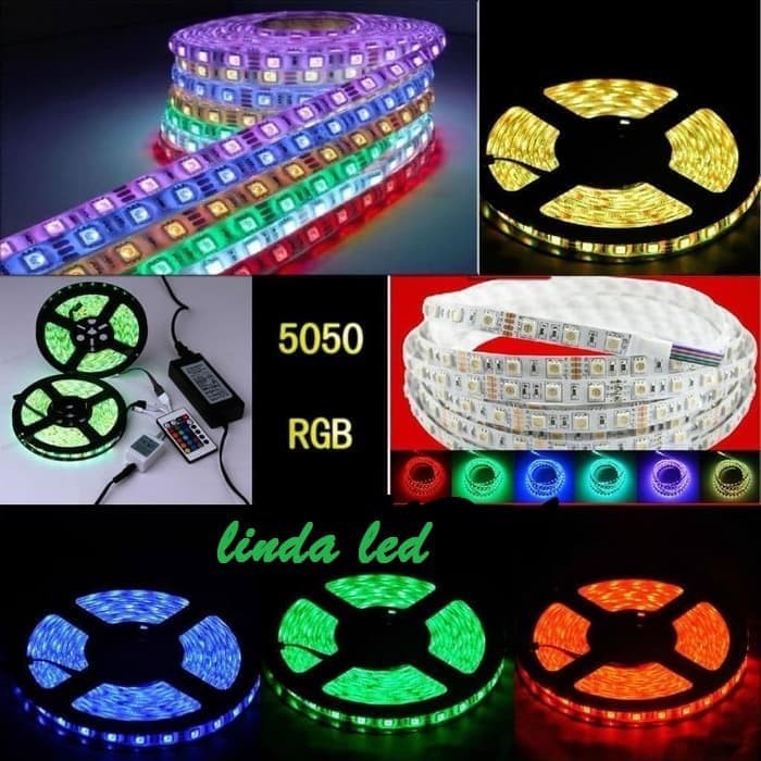 Jual Lampu Led Strip Flexibel Smd Ip Rgb Waterproof Volt Dan Volt Smd V V