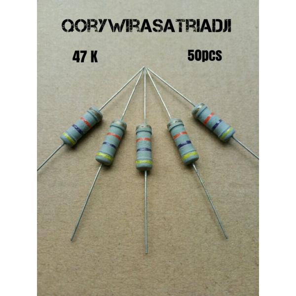 Jual Resistor 47K 2 watt Resistor 47 K 50pcs | Shopee Indonesia