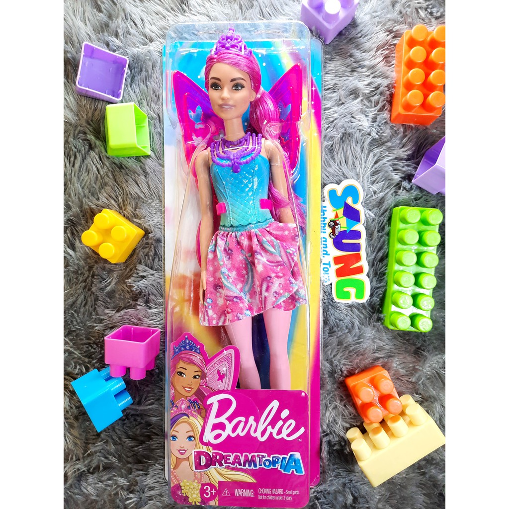 BONEKA BARBIE DREAMTOPIA FAIRY PINK, UNGU HAIR AND WING MURAH ORIGINAL  MATTEL