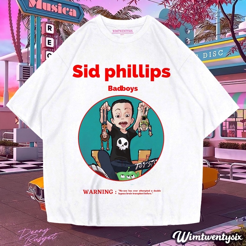 Jual KAOS TOY STORY SID PHILLIPS VINTAGE TEE OVERSIZE WHITE T